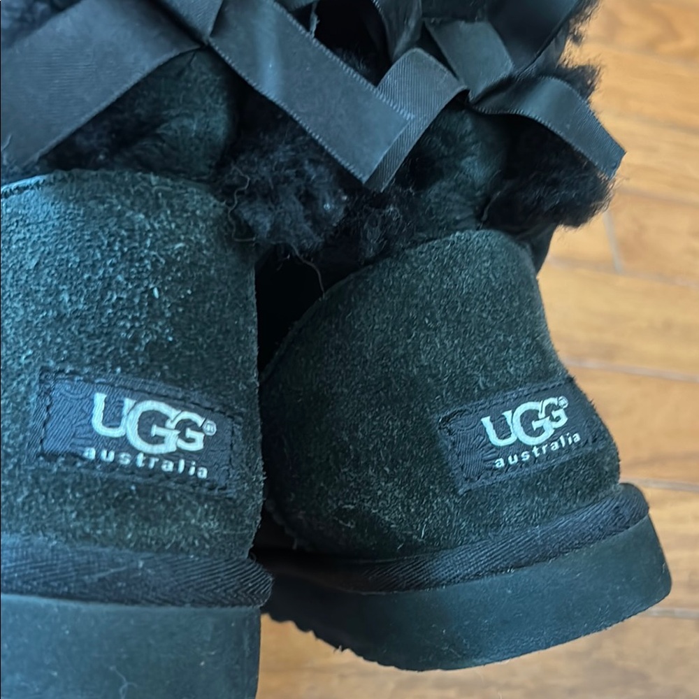 UGG Black Bailey Bow Boots - Picture 5 of 12